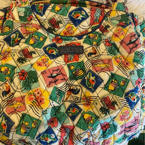 NWT Vera Bradley Cuban Stamps Glenna Shoulder Bag - Picture 12 of 16